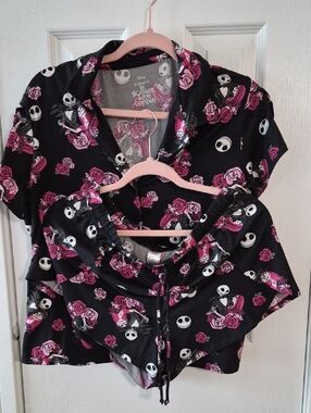 Disney The Nightmare Before Christmas Sleepwear Set - Black & Pink